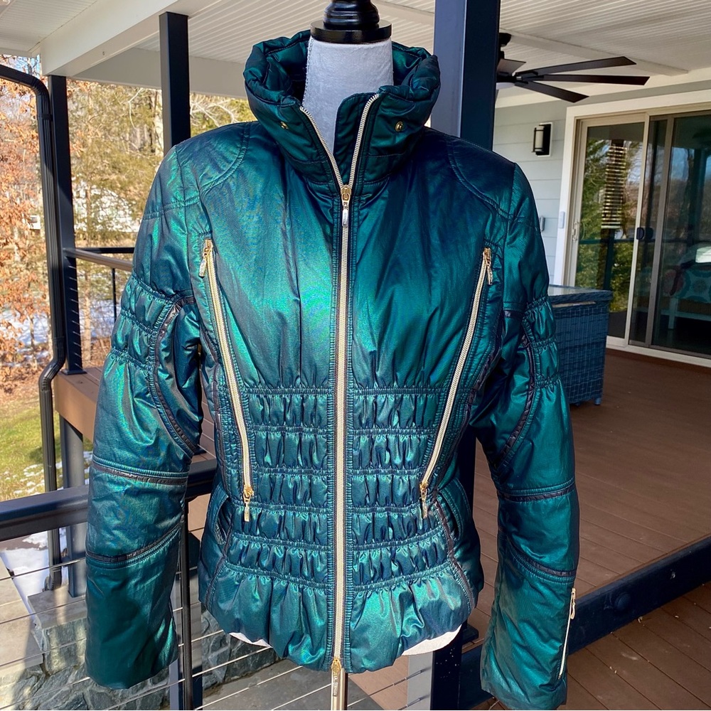 MDC. European Ultra HI-END Brand ! Iridescent Teal Women's Ski Jacket ⛷️RARE !